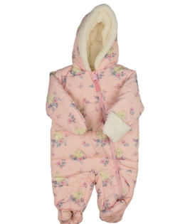 Růžová zimní kombinéza se zajíčky Nutmeg