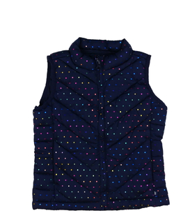 Tmavě modrá prošívaná vesta s kolečky Gap