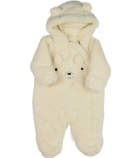 Krémový chlupatý overal Nutmeg