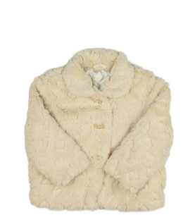 Krémový chlupatý kabátek Mothercare