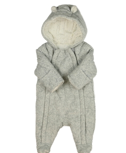 Šedý melírovaný zimní overal George