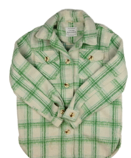 Zeleno-krémový košilový kabátek Primark 