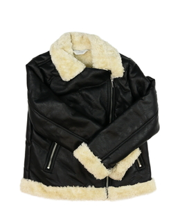 Černá koženková zimní bunda Primark 