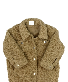 Hnědý beránkový kabátek