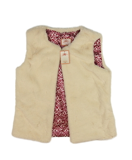 Nová krémová chlupatá vesta 