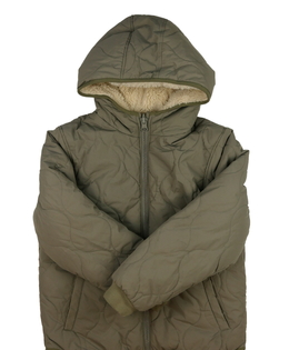 Zelená oboustranná prošívaná zimní bunda F&F