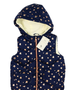 Nová modrá zimní vesta s hvězdami Tu