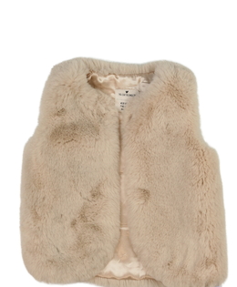 Hnědá chlupatá vesta