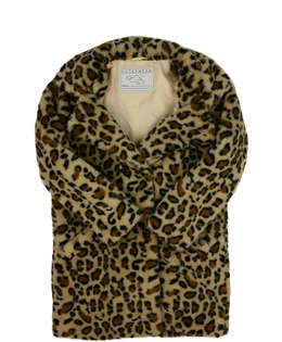 Hnědý chlupatý kabátek Tu 