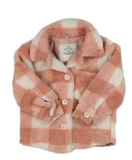 Růžovo-bílý košilový kabátek George