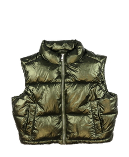 Zelená zimní crop vesta New Look 