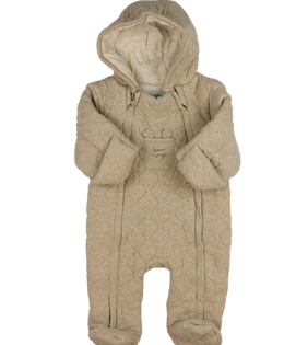 Hnědý prošívaný zimní overal 