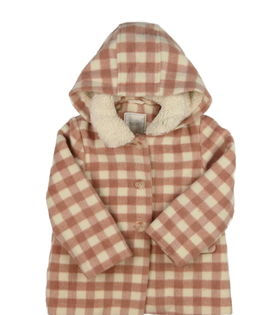 Růžový košilový zimní kabátek Next