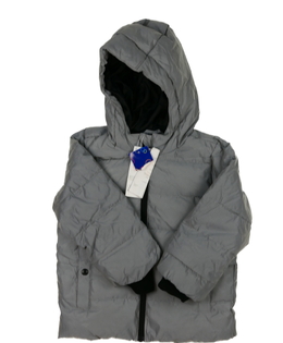 Nová stříbrná nepromokavá zimní bunda 