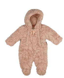 Nový růžový chlupatý zimní overal George