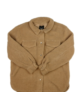 Hnědý beránkový přechodový kabát New Look