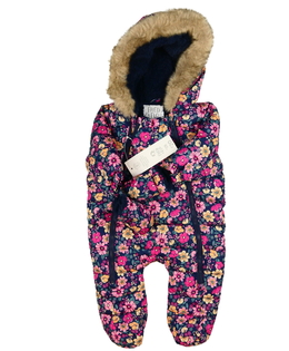 Nová tmavá květinová zimní kombinéza F&F