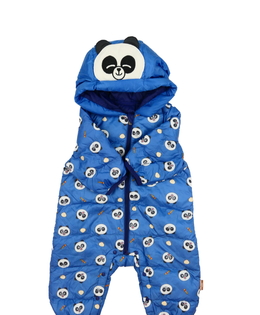 Modrá přechodová kombinéza s pandou
