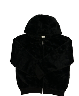 Černá chlupatá bundička F&F