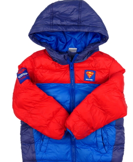 Červeno-modrá zimní bunda Superman 