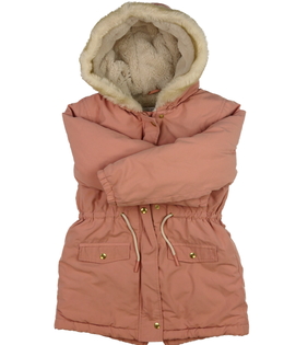 Krásná růžová delší zimní bunda 