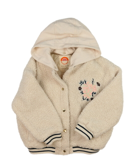 Krásná beránková bunda s květinami River Island