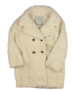 Krémový beránkový kabát Tu 