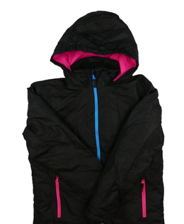 Černá zimní bunda s lyžařským pasem Crane 