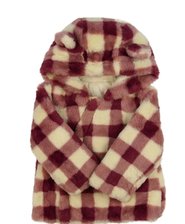 Kostkovaná chlupatá bundička Tu 