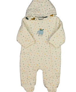 Krémový přechodový vzorovaný overal 