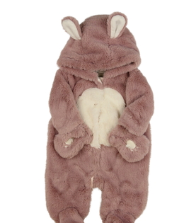 Světlý chlupatý zimní overal Next