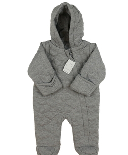 Nová šedá prošívaná zimní kombinéza 