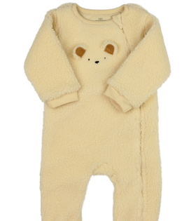 Krémový chlupatý přechodový overal M&S