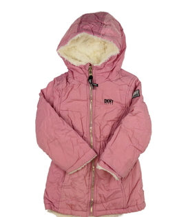 Růžová úzká oboustranná zimní bunda DKNY