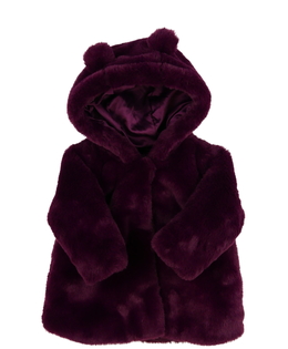 Tmavě fialová chlupatá bunda George