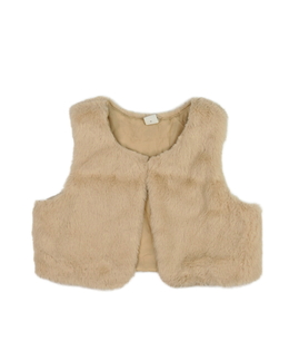 Hnědá chlupatá vesta 