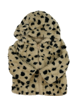 Hnědá chlupatá vzorovaná bundička Tu 