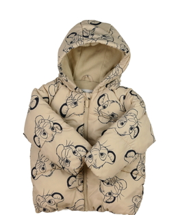 Hnědá prošívaná zimní bunda Lví Král Primark 