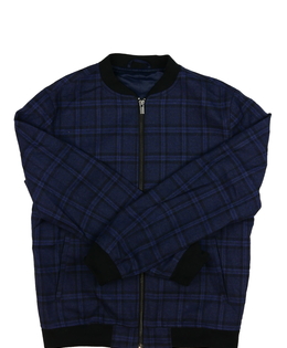 Modrá kostkovaná přechodová bunda Next