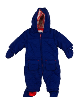 Modrá prošívaná zimní kombinéza 
