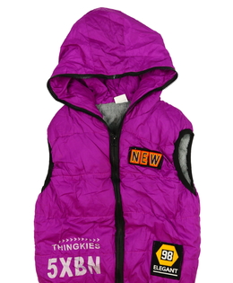 Tmavě růžová prošívaná vesta