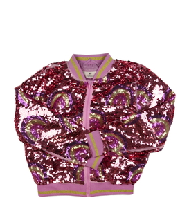 Růžová flitrovaná bunda H&M