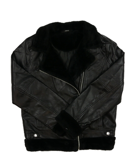 Černá přechodová koženková bunda George