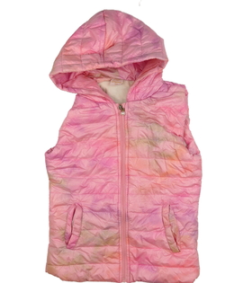 Růžová vzorovaná prošívaná vesta