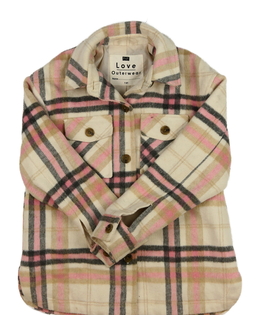 Světlý pruhovaný kabát F&F