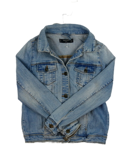 Modrá melírovaná riflová bunda 