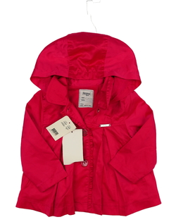 Nový sytě červený saténový kabátek Mayoral