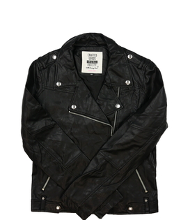 Černá koženková bunda vel. 170 C&A