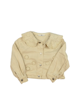 Krémová crop riflová bunda M&S