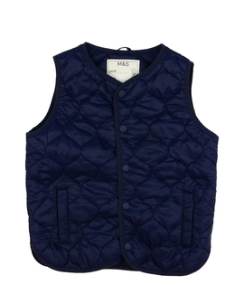 Tmavě modrá prošívaná vesta M&S
